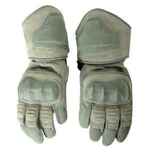Scuderia Ferrari Sage Green 100% Suede Leather Racing Driving Gloves sz M
